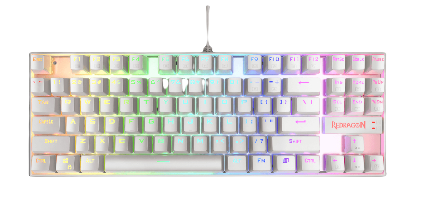 Teclado Mecánico Redragon Kumara White RGB